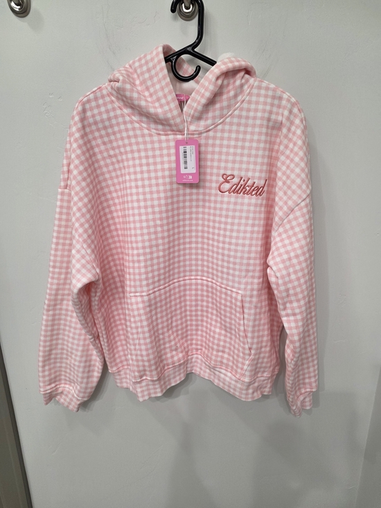 Edikted Tops - Edikted Women's Oversized Gingham Hoodie Size L